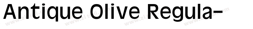 Antique Olive Regula字体转换